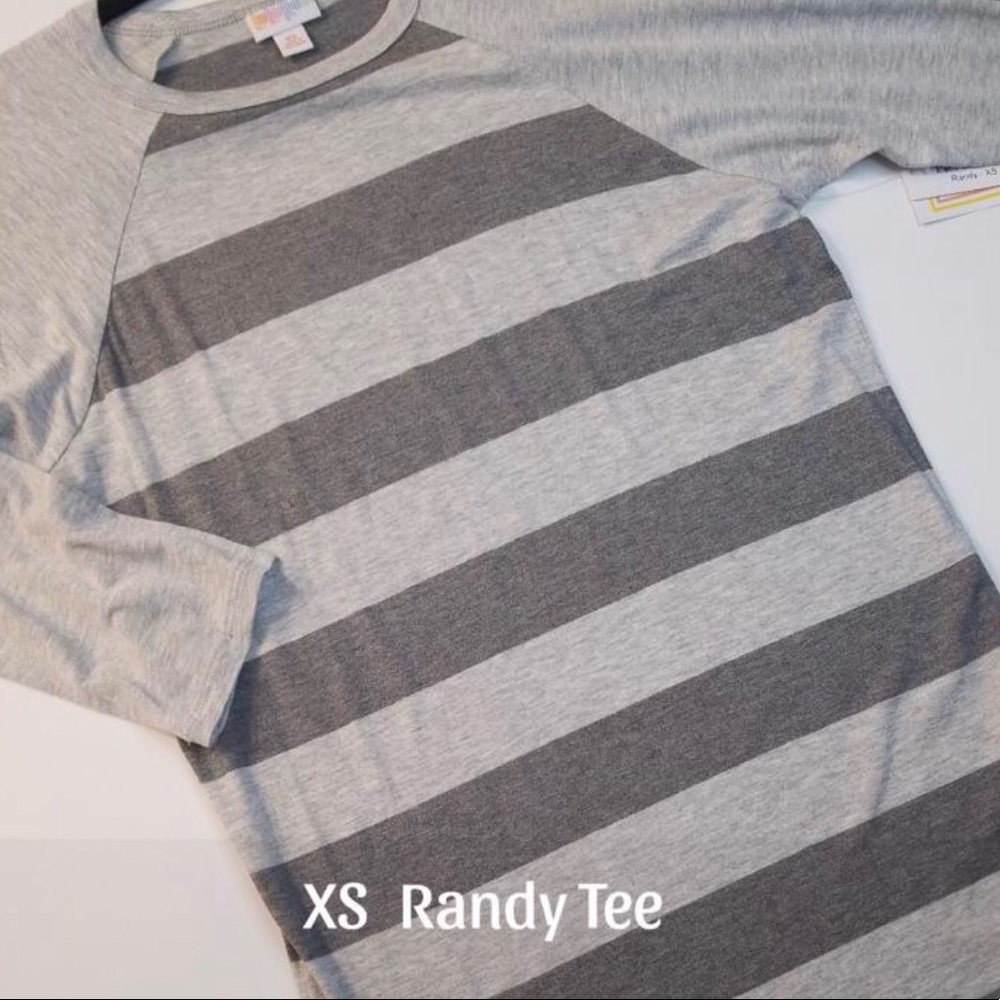 LuLaRoe Striped Baseball Tee